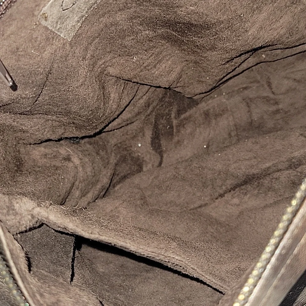 Free People Christiansen Camo Brown Leather Bag EUC